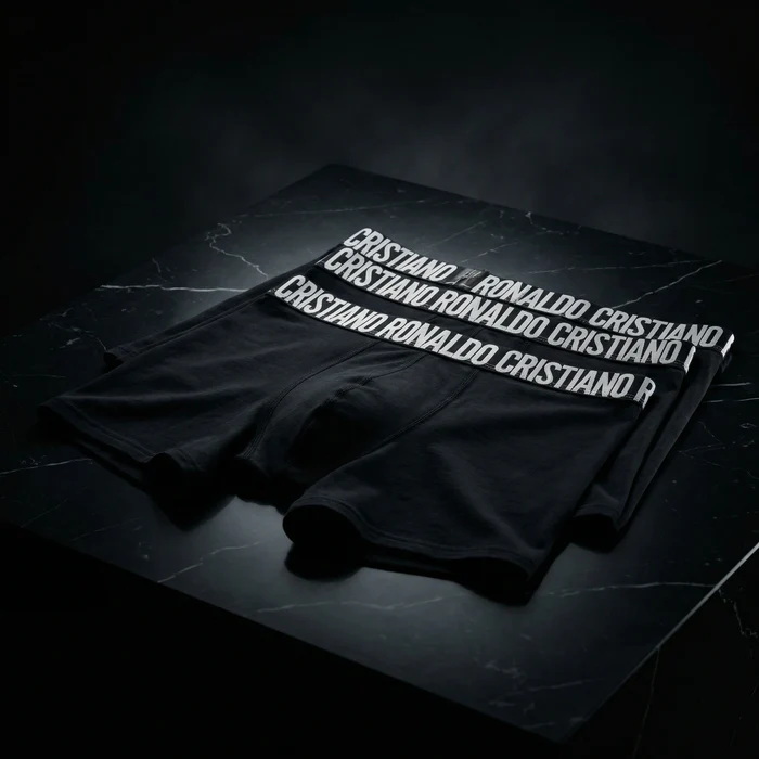 CR7 Cristiano Ronaldo Men’s Black Cotton Trunks – Pack of 3 | Premium Comfort & Athletic Fit - Image 4